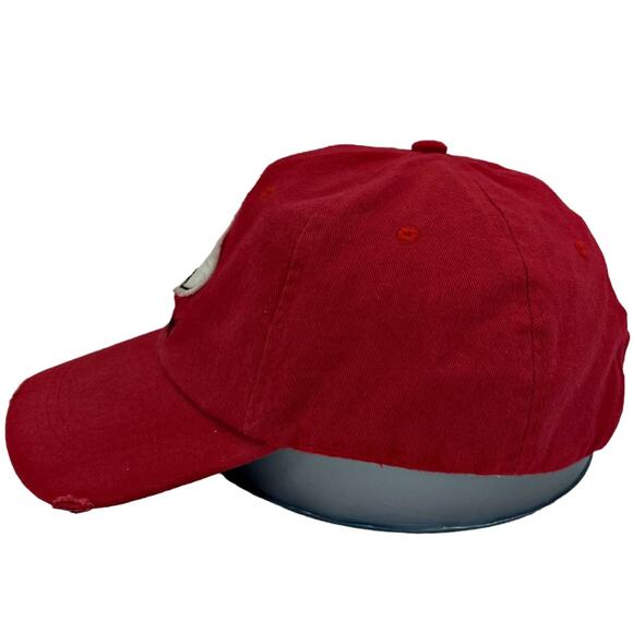 Captain Morgan Rum Red Distressed Adjustable Baseball Hat Cap - Picture 2 of 5